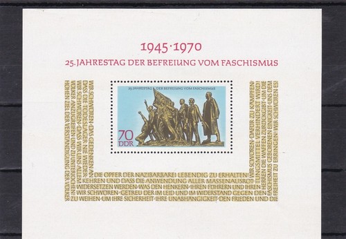DDR germany mnh sheet Fascism liberation 1970