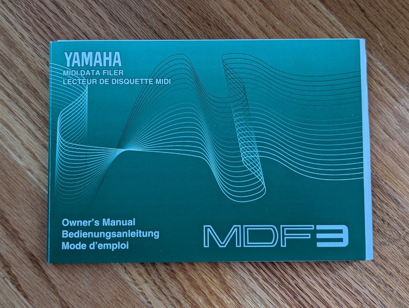 Yamaha MDF3 Midi Data Filer Disk Drive Operating Owner's Manual Original Book