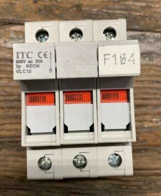ITC VLC10 FUSE HOLDER LR106309 SERIES 400 3 POLE 600V 30A 