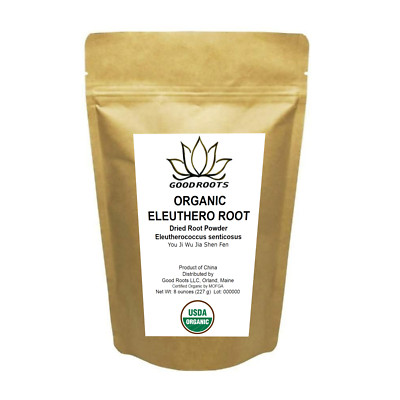 Eleuthero Siberian Ginseng root powder 100% Organic 8 oz
