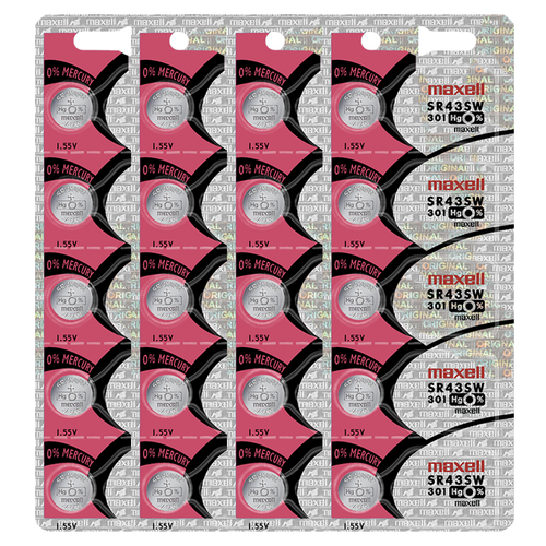 Maxell 301 SR43SW Silver Oxide Watch Batteries (20 Batteries) | eBay