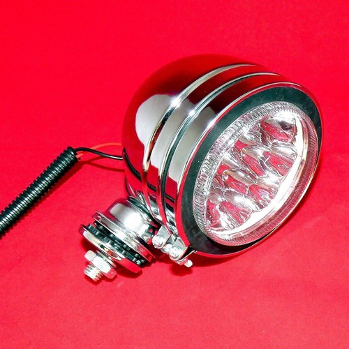 1x 4" Chrome Car Van Bus Front LED Lights 12V Spot Fog Halogen Round Lamp 12V - Picture 5 of 11