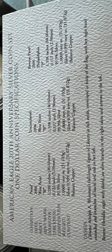 2006 P REVERSE PROOF 3 SILVER OZ EAGLE COINS 20TH ANNIVERSARY SET W BOX/COA - Picture 5 of 9