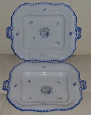 2 ANTIQUE BOHEMIA POTTERY TRAYS