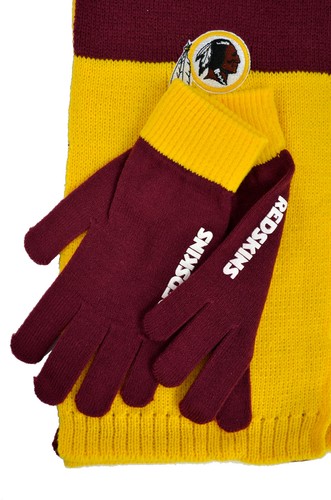 New 3PC NFL Colorblock Scarf & Glove Gift Set - Picture 39 of 39