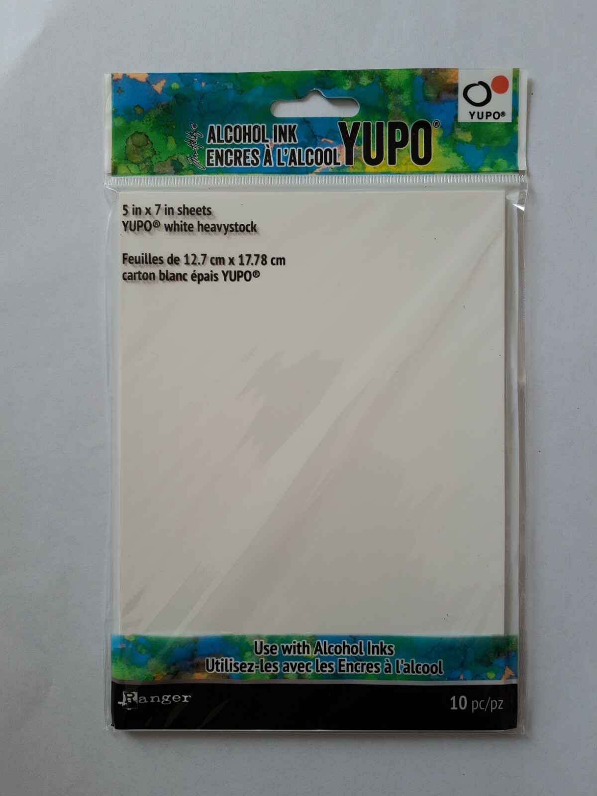 TIM HOLTZ ALCOHOL INK YUPO 5"" x 7"" WHITE HEAVYSTOCK BNIP *LOOK*