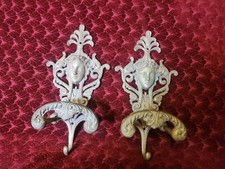 Victoria lady face cloth hangers, antique baroque cloth hangers, brass hangers