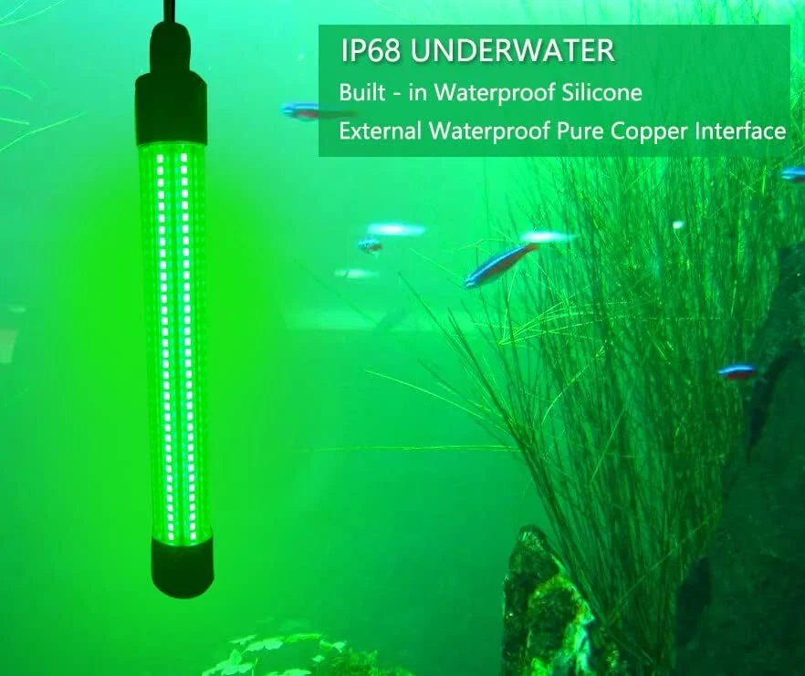 12V LED 120000Lumens VERDE SUMERGIBLE BAJO EL AGUA IMPERMEABLE LUZ DE PESCA NOCTURNA Foto 3 de 4