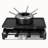 KombigeräT Gourmet Raclette Mit Grill Und Fondue FüR 8 Personen 1300 Watt