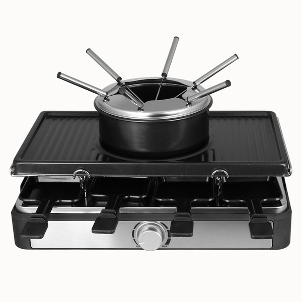 KombigeräT Gourmet Raclette Mit Grill Und Fondue FüR 8 Personen 1300 Watt-image