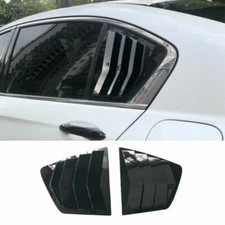 2PCS For Honda Accord 2014-17 Gloss Black Side Window Louver Shutter Cover Trim