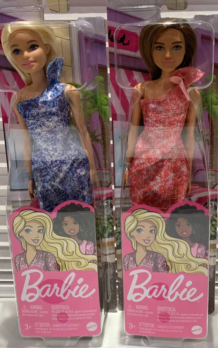 Set of 2 BARBIE GLITZ FASHION Dolls Collection Figure Kids Toy Gift Pretend  Play