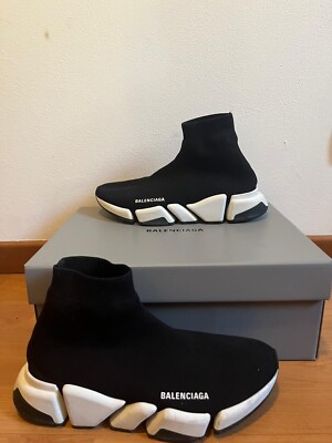 Balenciaga Speed Trainer 2.0 Herren Schuhe schwarz mit weißer Sohle Gr. 42 