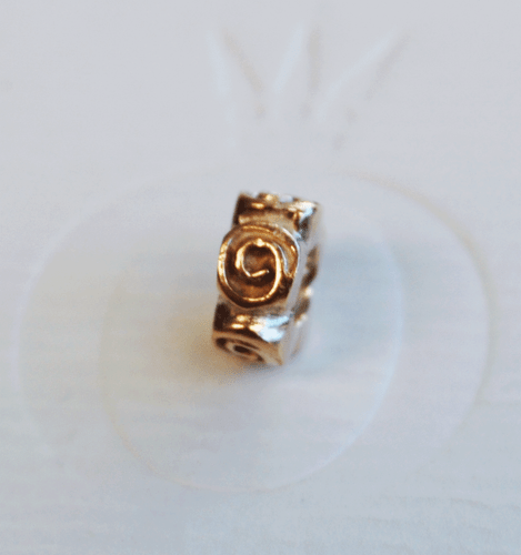 Pandora Original 14ct. Espaciador dorado "Big Roses" - 750120 - retirado - Imagen 3 de 3