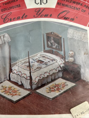 Create Your Own Dollhouse cross stitch quilt & dust ruffle kit NOS 10g - Picture 2 of 4