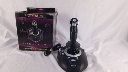 Nintendo Gamecube - Flight Stick. 4Gamers Black Wired, Original Box - Untested