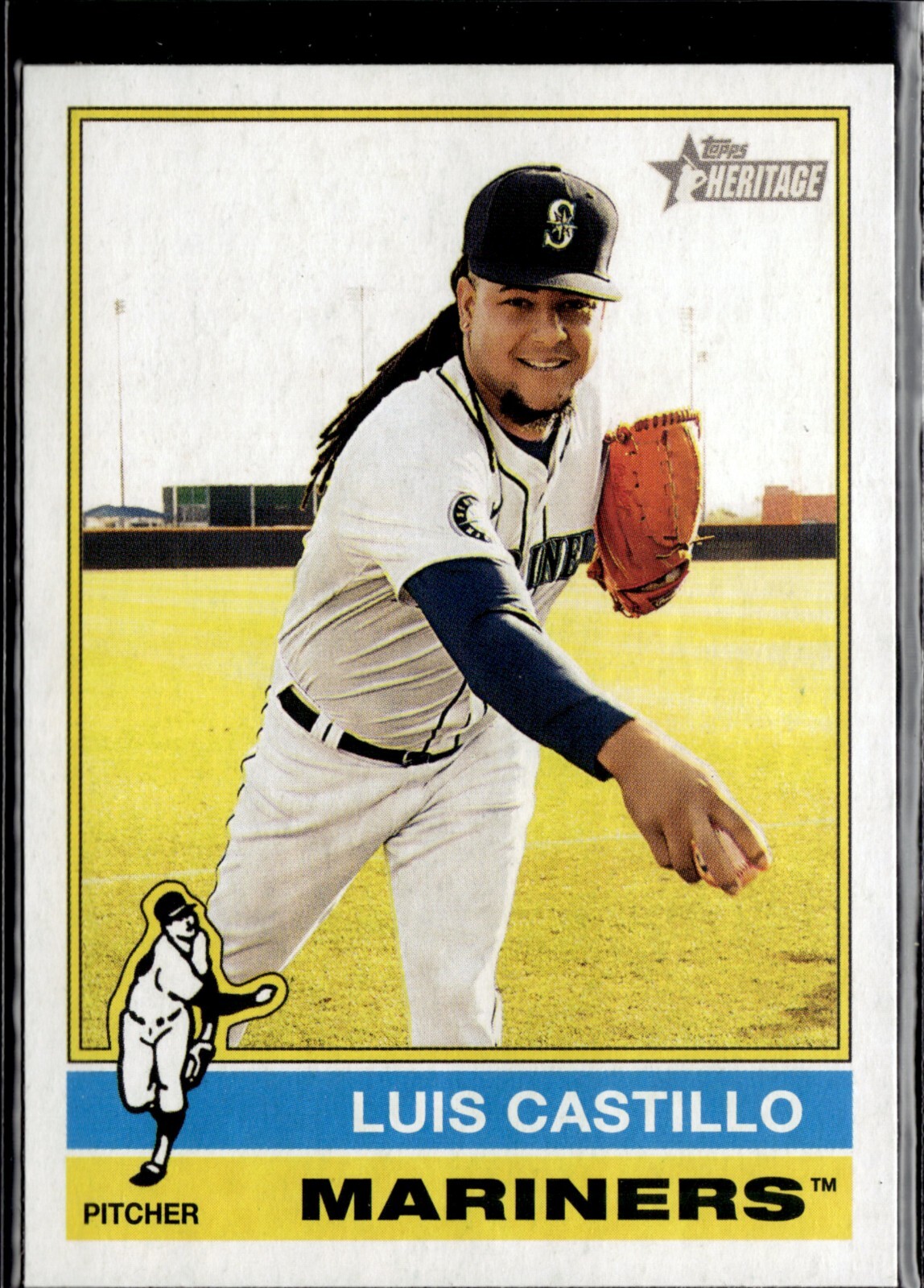 2025 Topps Heritage Baseball #173 Luis Castillo, Seattle Mariners