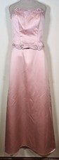 Formal Pink Long Maxi Strapless Gown Dress Size 6 Embroidered and Beaded