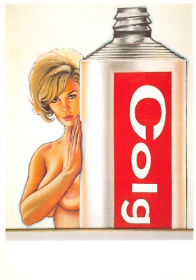 GLAMOUR POSTKARTE COLGATE CONTINENTAL SIZE SEHR GUT POSTFRISCH