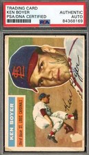 Ken Boyer PSA DNA Signed 1956 Topps Autograph