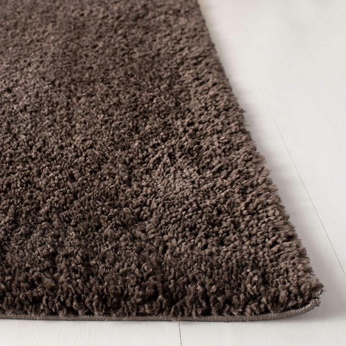 Plush 1.2-Inch Thick Brown Shag Area Rug - Perfect for Living Rooms & Bedrooms - Picture 5 of 9
