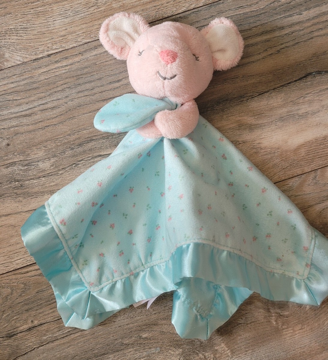 Carters Lovey Baby Security Blue Pink Blanket Plush Pink Size OS