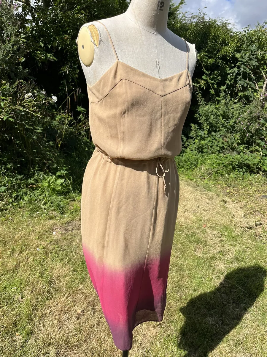 Drawstring silk cheap dress