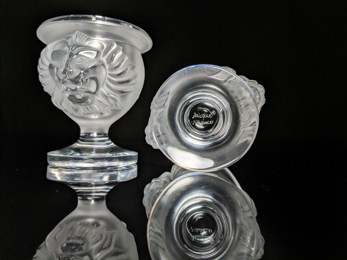 Lalique Crystal Tete De Lion Table Lighter ( one lighter