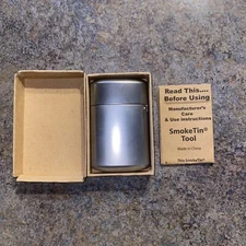 SmokeTin Tool Portable Ashtray and Butt Storage NEW IN BOX Pocket Size