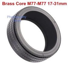 Brass M77-M77 17-31mm Adjustable Extension Focusing Helicoid Adapter Macro Tube