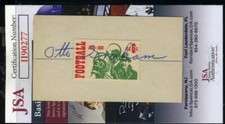Otto Graham JSA Coa Hand Signed 1969 Football Stamp Display Autograph