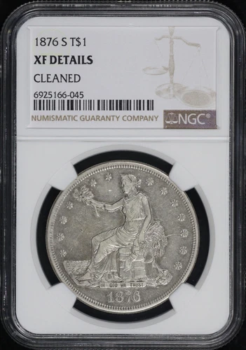 1876-S Trade Dollar NGC XF Details Cleaned