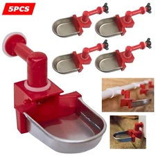 Red Chicken Auto Fill Watering Cups Fully Automatic Quail Chicks (5 Cup Pack)