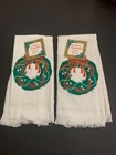 Vintage Seasonal Traditions Wreath Christmas Guest Towels 2 Piece NOS