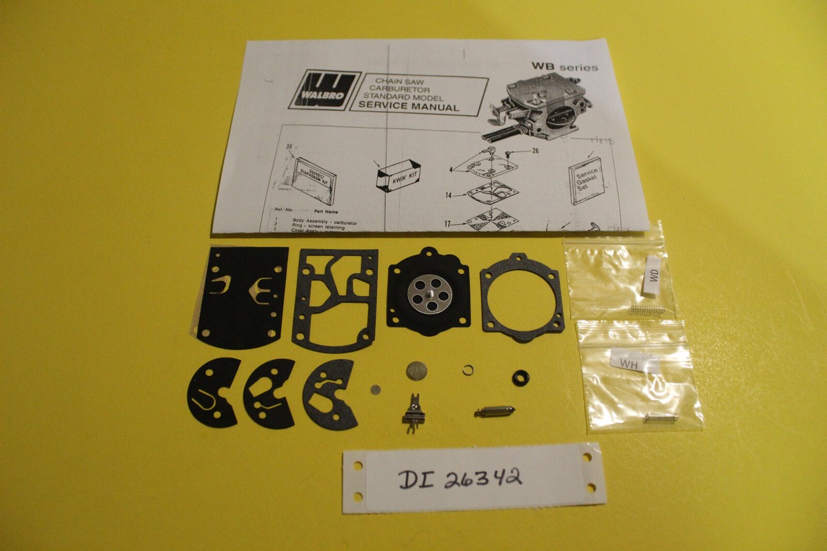 Walbro Carb HOMELITE CS50, CS40 CARBURETOR Repair Rebuild KIT - Foto 8