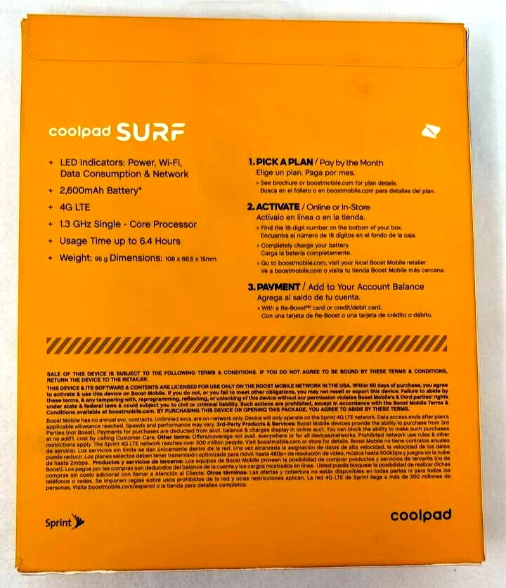 Coolpad Surf Wireless WiFi Hotspot Portable 4G LTE Internet Sprint Network - Image 3 of 4