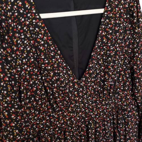 Mini Vestido Torrid Ditsy Estampado Floral Cuello en V Talla 18 | Fluido Femenino Moderno Elegante - Imagen 9 de 15