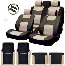 For Honda Faux Leather Seat Covers Split Bench Set Car Truck SUV