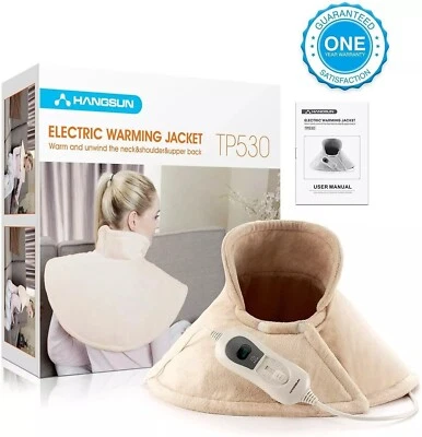 Hangsun Electric Heating Pad Jacket Warmer For Neck Shoulder Pain Relief Therapy