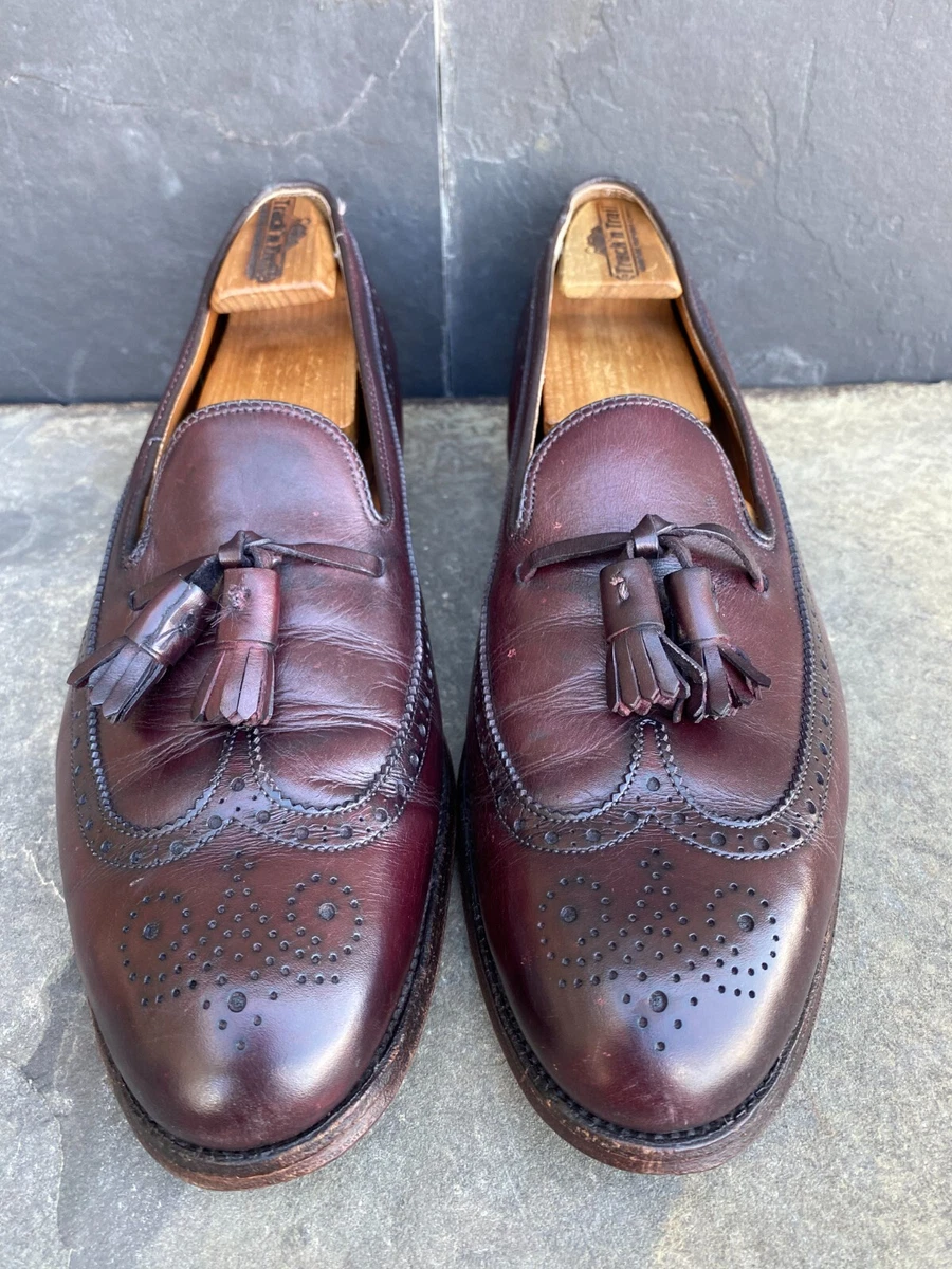 Alden New England Burgundy 553 Leather Wingtip Tassel Loafer Men Sz:- 11  AA/B