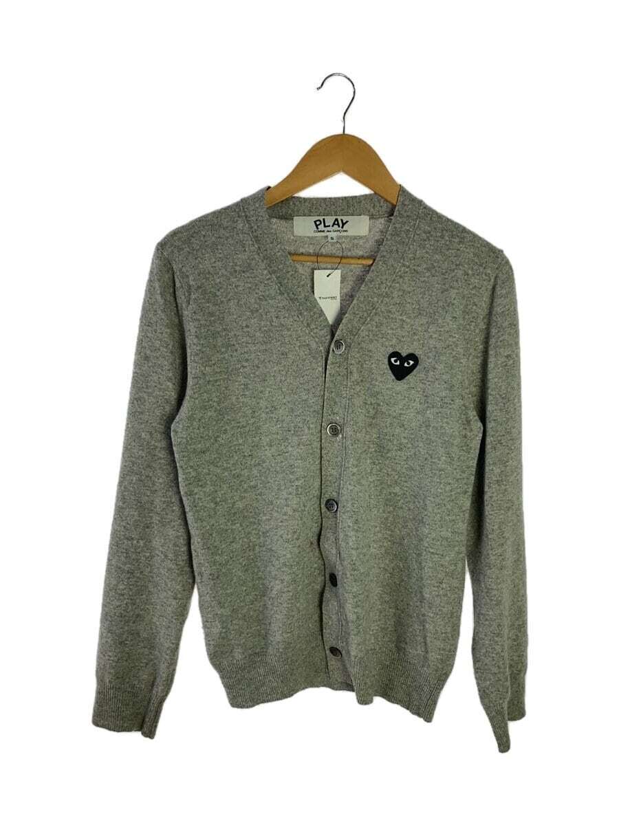 トップス PLAY COMMEdesGARCONS KNIT CARDIGAN Comme Des Garçons Play Logo Patch v-neck Cardigan | Grey