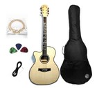 Left-Hand Caraya Maple Body Electric-Acoustic Guitar w/Eq+Free Gig Gag |837Ceq/N