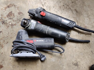 Wurth STP 140 Jigsaw and 2 Wurth angle grinders EWS 17-150, EWS 12-125 for parts