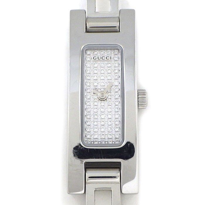 Gucci 3900L Bangle Watch Rectangular SS Dial Diam… - image 1