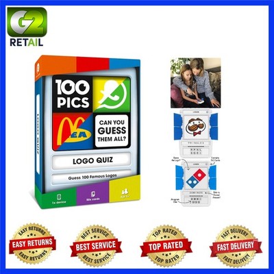 Cognitive Development Game: 100 Logo Flash Cards for Fun Learning On-the-Go