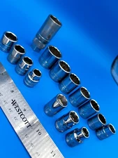 S-K Tools Socket Set 3/8” Drive Mixed Set 15 Pieces 6 Pt 12 Pt USA T-5-10