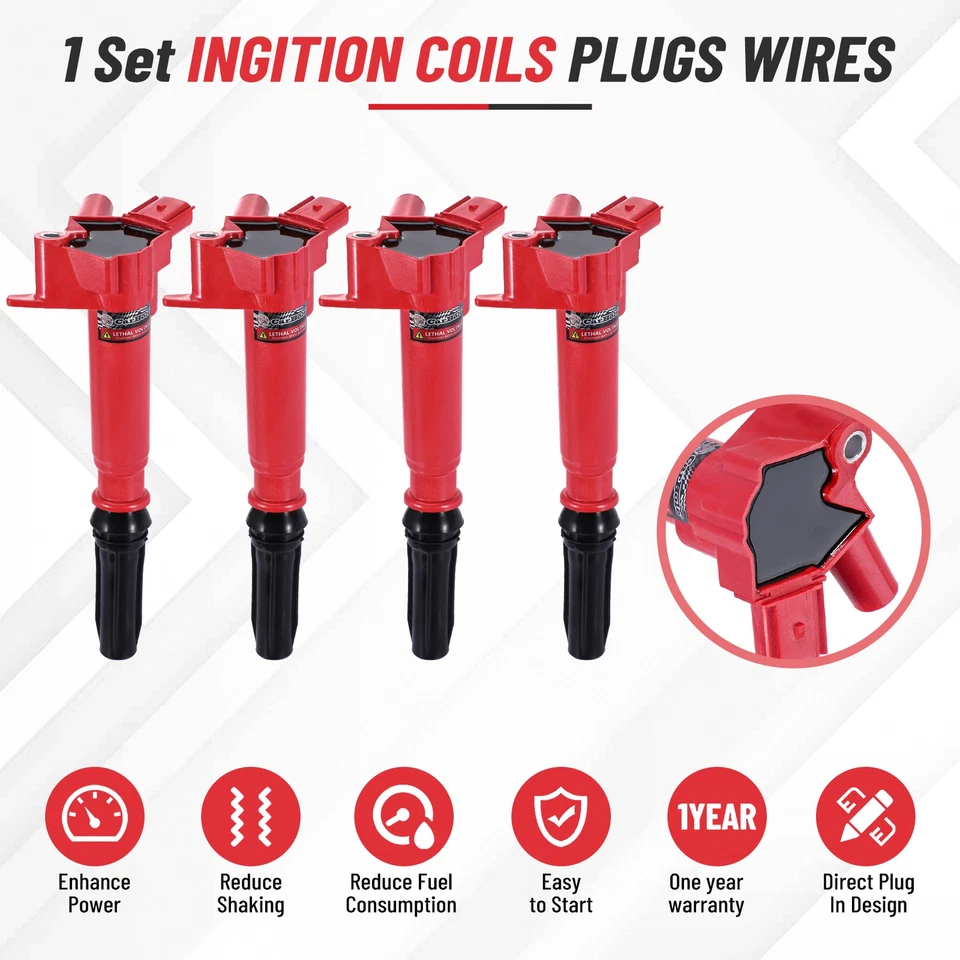 Bujía de bobina de encendido de 8 piezas para Ford F150 F250 F-350 Super Duty 2010-2017 6,2 L Foto 3 de 4