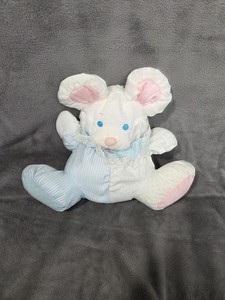 Fisher Price Puffalump Mouse Plush Pastel Soft Stuffed Animal Toy Classic VTG
