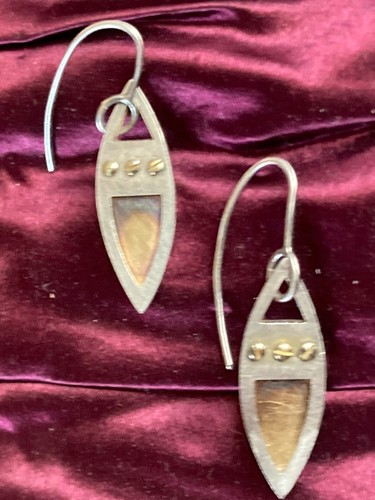 Vintage Sterling Leaf Earrings Michelle Friedman