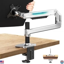 Premium Single Monitor Arm Desk Mount for Screens Up to 40" & 25 lbs - VESA